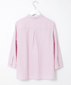 【早い者勝ち】7部袖ブラウス♡ピンク♡ レディース スノーコットン サッカー 七分袖ブラウス【接触冷感】通販