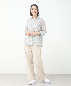 レディース ダブルガーゼ チェック柄 ブラウス通販 [2001-55101