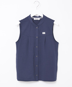 レディース サッカー素材 スタンドカラー ベスト通販 [2002-53208