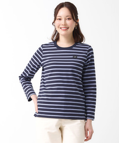 レディース 天竺 パネルボーダー クルーネック Tシャツ通販 [2002