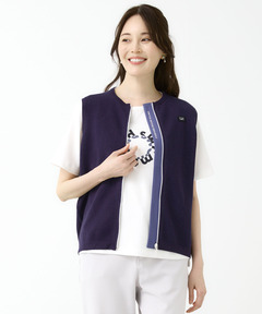レディース ジップアップ ニット ベスト通販 [2003-55300