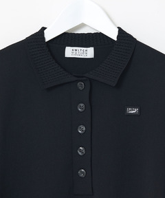 Black & White ポロシャツとニット レディース 七分袖 ニット ポロシャツ【手洗いOK】通販 [2003-55301