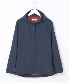 nicolesportsフード付きネイビージャケット レディース フード付き ドットボタン デザインジャケット通販 [2004