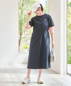 レディース リップル素材 ポケット ワンピース通販 [2021-53700