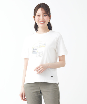 コットン モチーフプリント Tシャツ