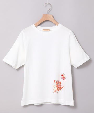 花柄 プリント Tシャツ
