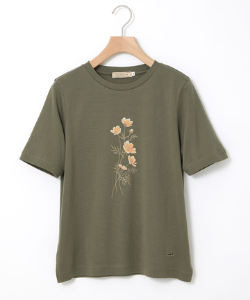 コスモス プリント Tシャツ