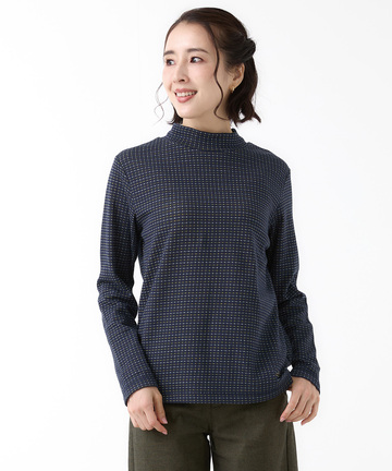 コットン ハイネック カットソー