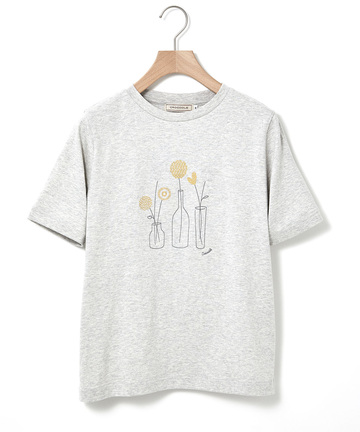 フラワーモチーフ 半袖 Tシャツ