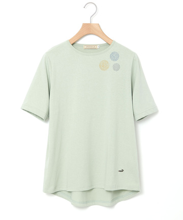 ブローチプリント 半袖 Tシャツ