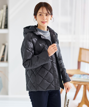 2WAYフード キルトダウン ジャケット