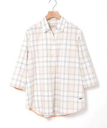 リネンブレンド スキッパー チュニック