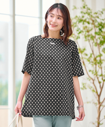 プロヴァンス柄 スクエアネック チュニック【オンラインショップ・一部店舗限定】