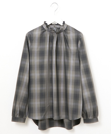 裾ラウンド ギャザー ブラウス【一部店舗限定】