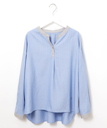 コットンブレンド ドビーストライプ ブラウス【一部店舗限定】