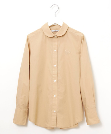 コットンブロード ロゴ刺繍 ブラウス