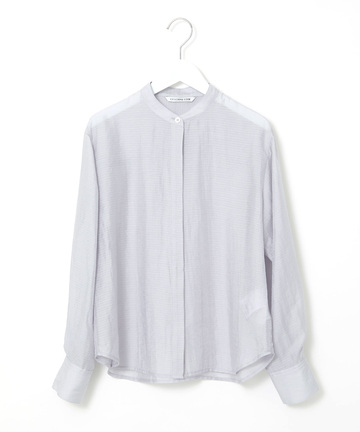 ボーダー シアー ブラウス