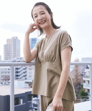 ノースリーブ ペプラムデザイン カットソー【一部店舗限定】
