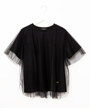 チュール レイヤード風 Tシャツ