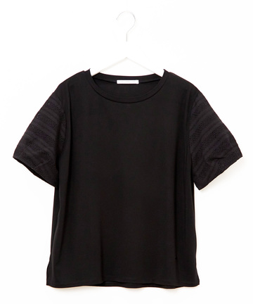 袖レース 切り替え Tシャツ