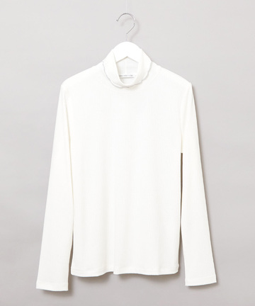 メロー配色フリルネック カットソー