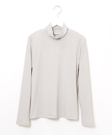 メロー配色フリルネック カットソー