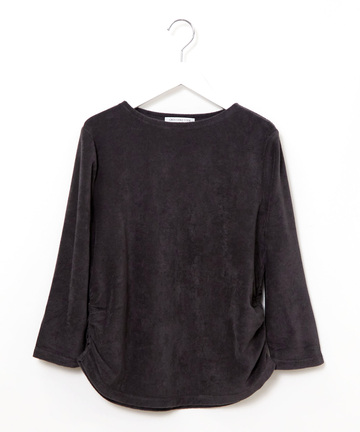 ミニパイル ギャザー カットソー