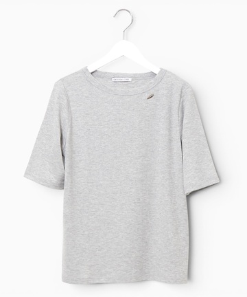 ラメ編み リブ Tシャツ