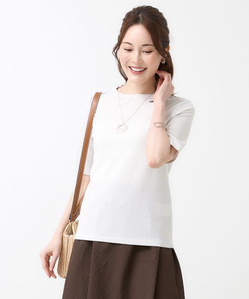 ラメ編み リブ Tシャツ