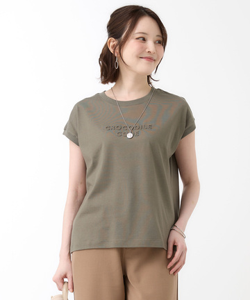 フレンチスリーブ ロゴデザイン Tシャツ