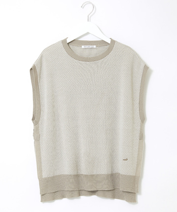 ヘリンボーン サイドボタン ベスト