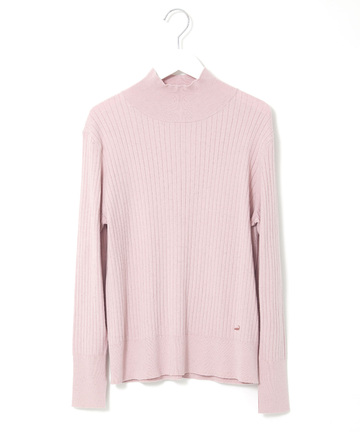 ラメ糸 リブハイネック ニット【一部店舗限定】