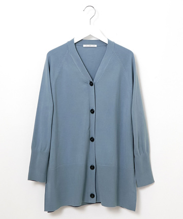 サイドスリット ミドル丈 カーディガン