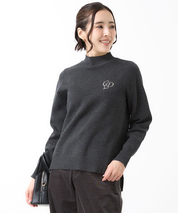 ロゴ刺繍 ハイネック プルオーバー【オンラインショップ・一部店舗限定】【手洗いOK】 