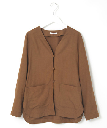 リネンブレンド クルミボタン ジャケット【一部店舗限定】
