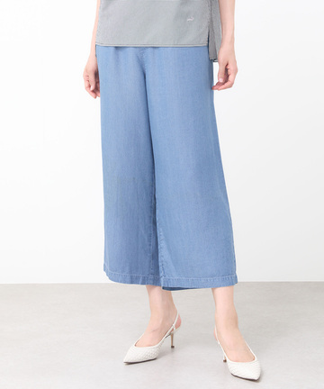 セミワイド クロップド丈 デニムパンツ