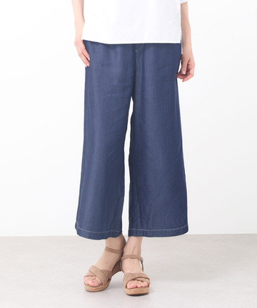 セミワイド クロップド丈 デニムパンツ