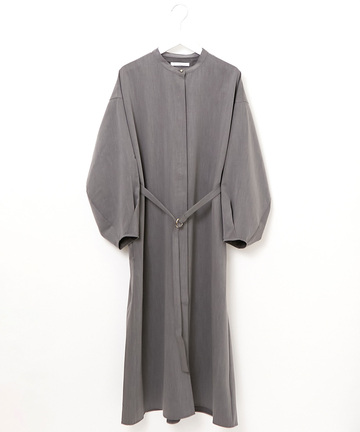 ウールブレンド パフスリーブ ワンピース