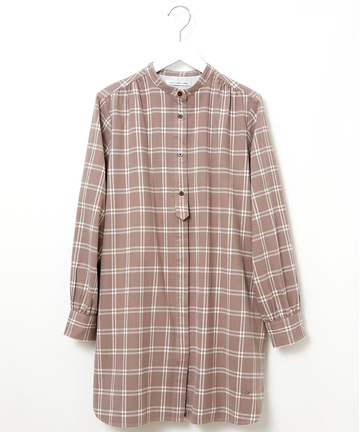 起毛 バンドカラー チュニック