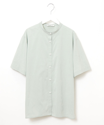 ラッカン素材 バンドカラー チュニック【吸汗速乾】