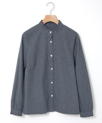 フランネル 襟刺繍 ブラウス