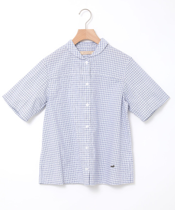 コットン ギンガムチェック ブラウス【一部店舗限定】