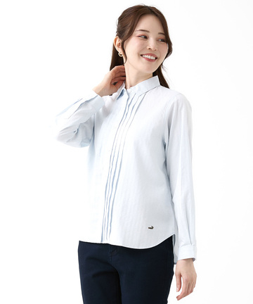 コットン タックデザイン ブラウス
