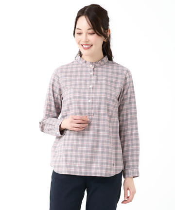フランネル チェック ブラウス