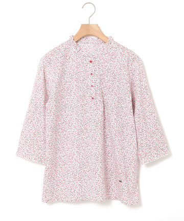 フリル襟 小花柄 ブラウス