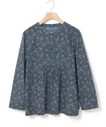 リーフ柄 プルオーバー ブラウス【オンラインショップ・一部店舗限定】