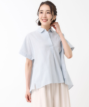 ドルマンスリーブ スキッパー ブラウス