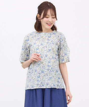 ミラクルウェーブ 花柄 ブラウス【オンラインショップ・一部店舗限定】