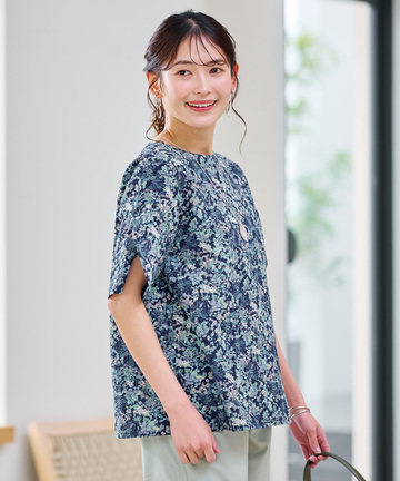 ミラクルウェーブ 花柄 ブラウス【オンラインショップ・一部店舗限定】
