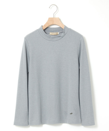 ヘリンボーン ハイネック カットソー